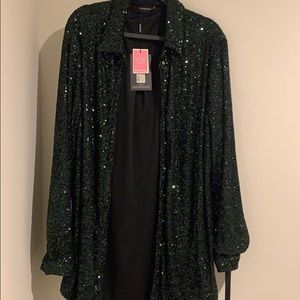 Oversized sequins shirt